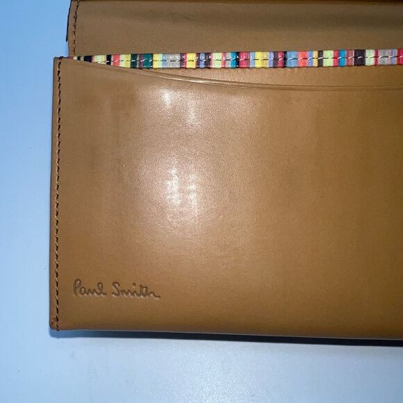 Paul Smith Long Wallet Multi Stripes Luxury Leather - Picture 3 of 15